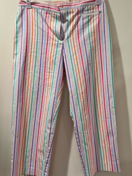 Sport collection Pants - Sport Collection Multicolor Pastel Striped Capris